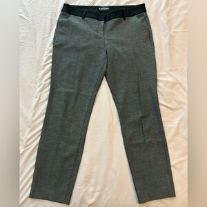 Express Women’s Black and Gray Columnist Slim Ankle Pants - Size 6